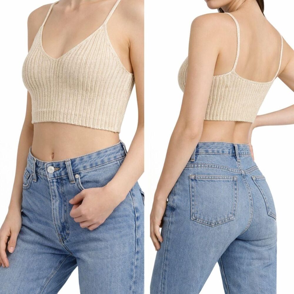 Shein Women's Tan Crop-top